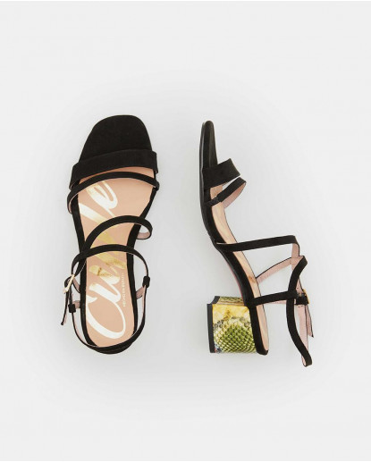 SANDALIA TEXTIL NEGRO