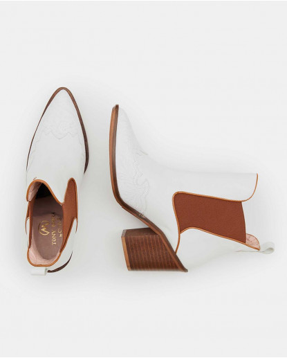 BOTIN COW BOY CHARRO BLANCO