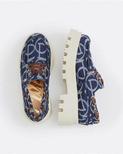 MOCASIN JACQUARD CLP AZUL