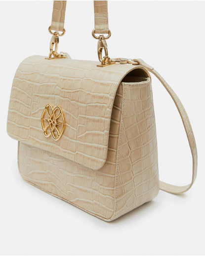 BOLSO DE HOMBRO ROCO NAPA COCO BEIG