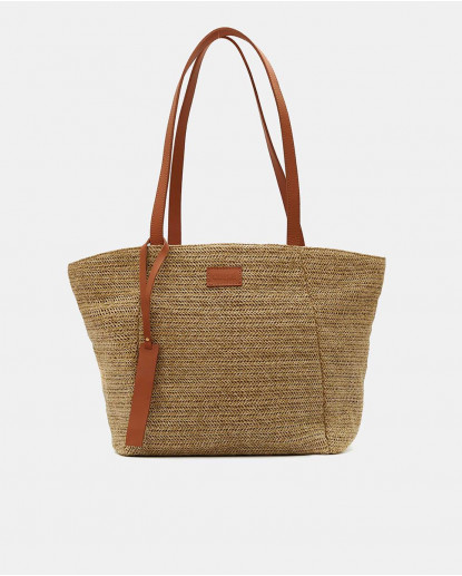 BOLSO SHOPPER ELCHE RAFIA BEIG