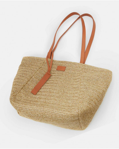 BOLSO SHOPPER ELCHE RAFIA BEIG