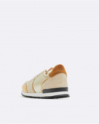 DEPORTIVA TECNOPIEL METALIZADO PLATINO