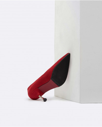 SALON PICO ULTRASUEDE ROJO