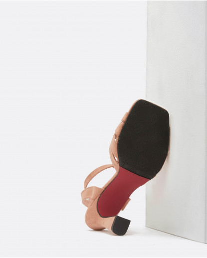 SANDALIA PALA ARAÑA ULTRASUEDE ROSA PALO