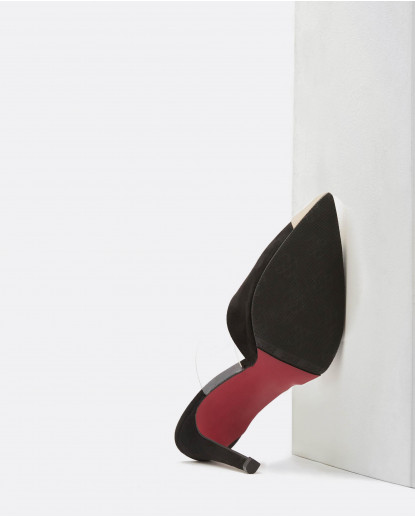 MULE TACON ULTRASUEDE NEGRO