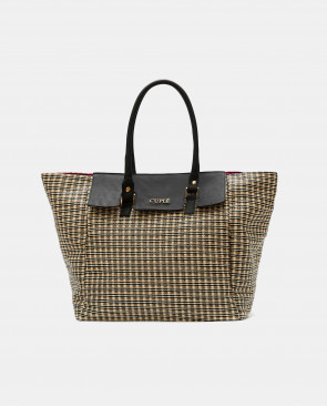 BOLSO LONDRES RAFIA NEGRO