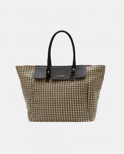 BOLSO LONDRES RAFIA NEGRO