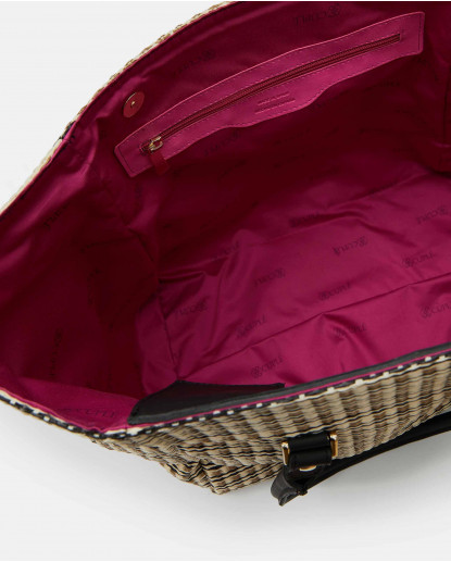 BOLSO LONDRES RAFIA NEGRO