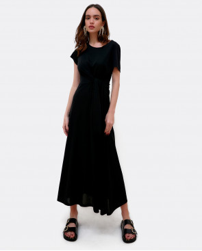 VESTIDO MANGA CORTA NUDO...