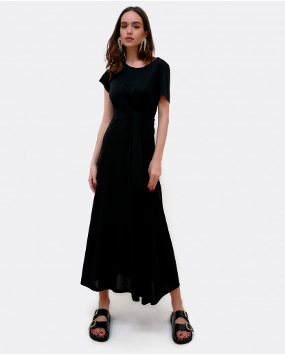 VESTIDO MANGA CORTA NUDO DELANTERO...