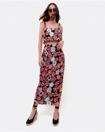 TOP ENGOMADO PEDRERIA GASA ESTAMPADO...