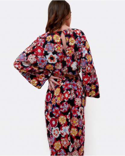 TOP MANGA LARGA GASA ESTAMPADO FLORES...