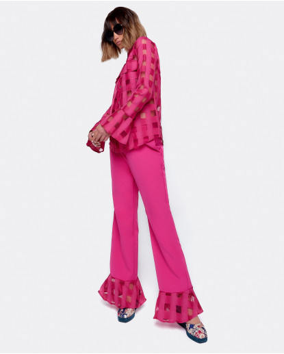 CAMISA ORGANZA FUCSIA