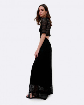 VESTIDO ESCOTE ARO PUNTO NEGRO 2