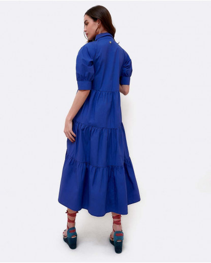 VESTIDO MIDI CUELLO CAMISERO TECNICO...