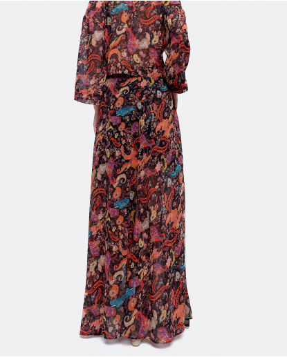 FALDA LARGA GASA ESTAMPADO CACHEMIRAS