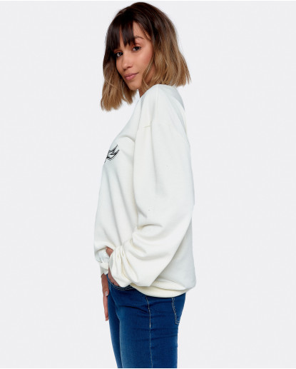 SUDADERA CORAZON PUNTO BEIG