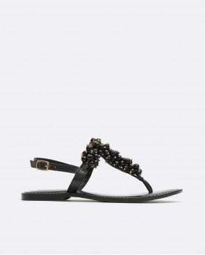 SANDALIA BOLAS NAPA NEGRO 2