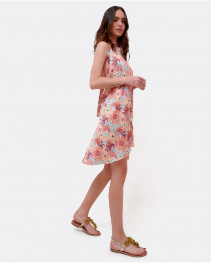 SANDALIA BOLAS NAPA ORO