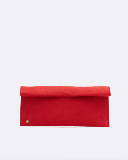 CARTERA IMAN ULTRASUEDE ROJO