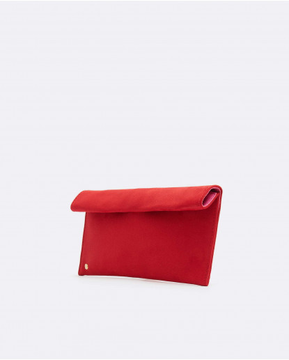 CARTERA IMAN ULTRASUEDE ROJO