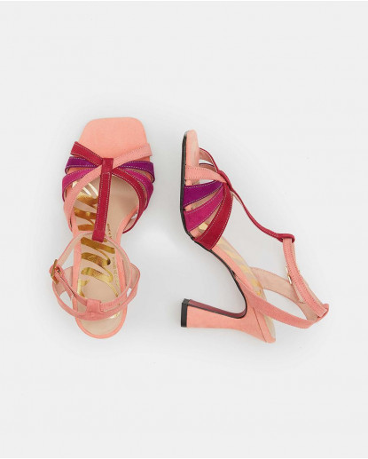 SANDALIA PALA ARAÑA ULTRASUEDE FUCSIA