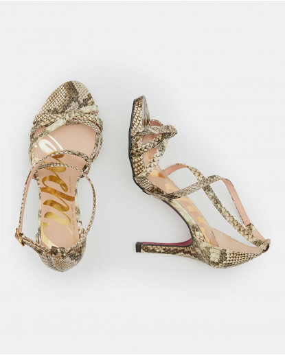 SANDALIA DETACÓN ALTO SERPIENTE BEIG