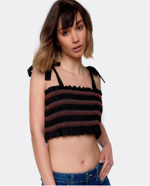 TOP ELASTICO ALGODON NEGRO 2