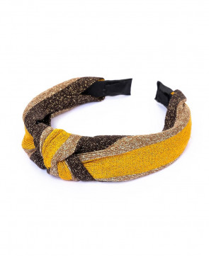 DIADEMA NUDO LUREX PLATA