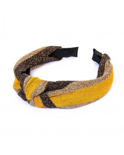 DIADEMA NUDO LUREX PLATA