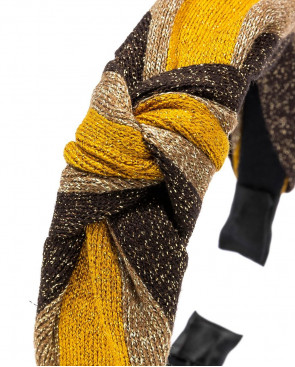 DIADEMA NUDO LUREX PLATA 2