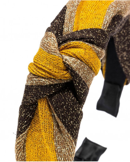 DIADEMA NUDO LUREX PLATA