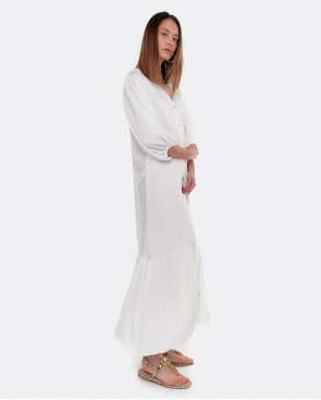 VESTIDO MIDI MANGAS VOLUMEN...