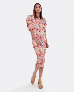 FALDA TUBO LARGO MIDI CREP...