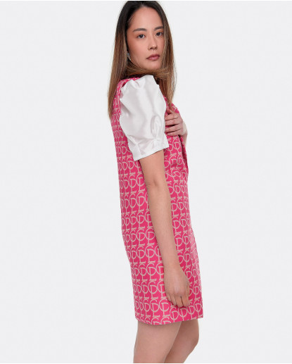 CHALECO CUELLO SOLAPA JACQUARD CLP ROSA