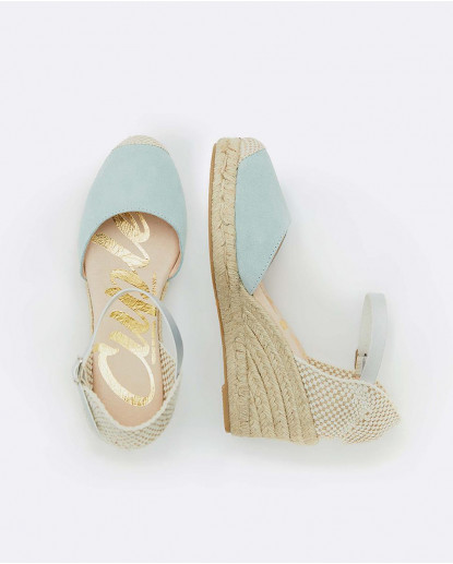 CUÑA YUTE CON PULSERA SERRAJE CELESTE