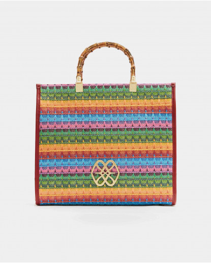 BOLSO SHOPPING ASAS CAREY RAFIA...