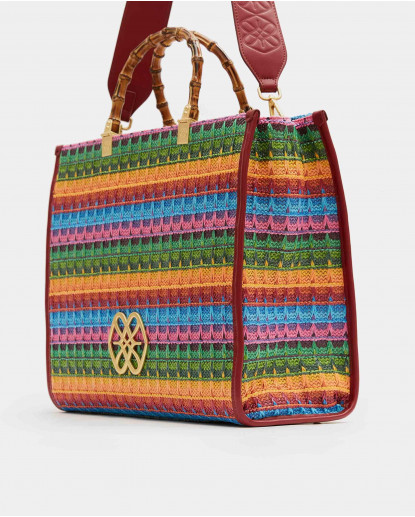 BOLSO SHOPPING ASAS CAREY RAFIA...