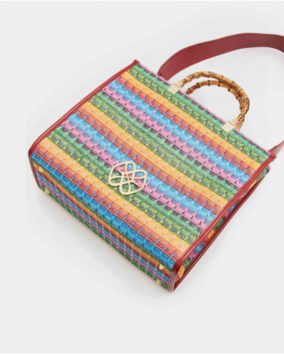 BOLSO SHOPPING ASAS CAREY RAFIA...