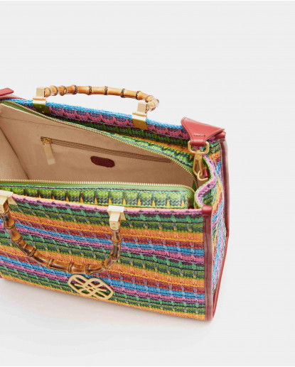 BOLSO SHOPPING ASAS CAREY RAFIA...