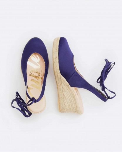 CUÑA YUTE DESTALONADA CON CINTA RASO...