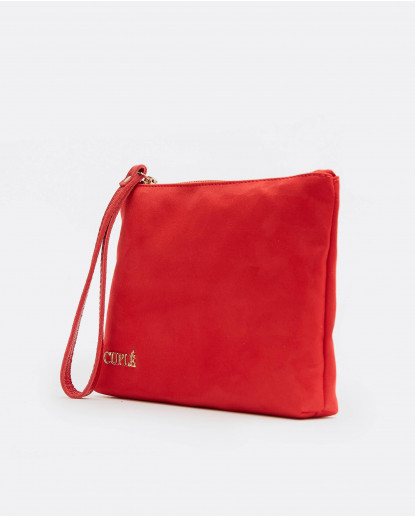 CARTERA ULTRASUEDE ROJO
