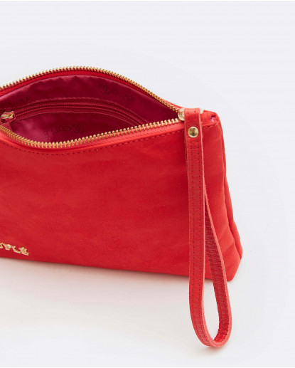 CARTERA ULTRASUEDE ROJO