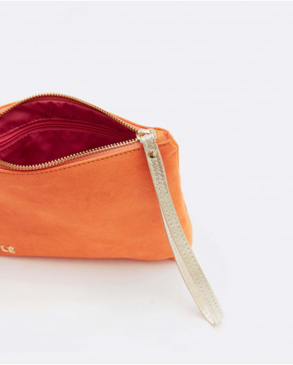 CARTERA ULTRASUEDE NARANJA