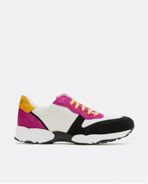 DEPORTIVA SERRAJE NEGRO/FUCSIA