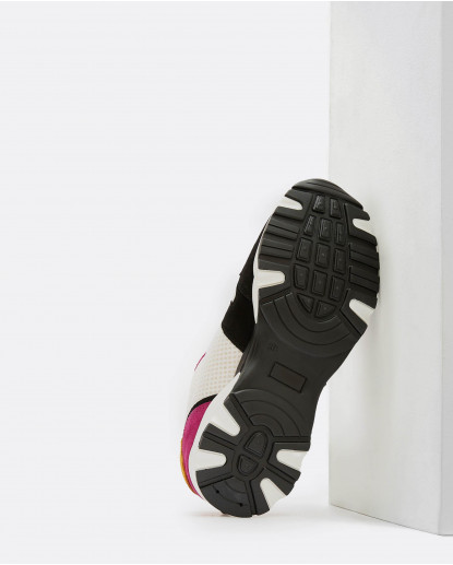 DEPORTIVA SERRAJE NEGRO/FUCSIA