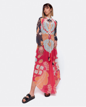 VESTIDO VOLANTE GASA...