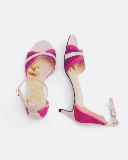 SANDALIA GEOMETRICA TACON MEDIO...