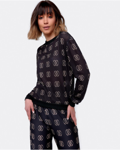 SUDADERA VERANO PUNTO ESTAMPADO LOGOS...